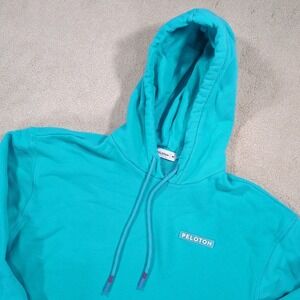 Peloton Women's‎ Medium Terry Cloth In Hoodie Sweatshirt Turquoise Size M Unisex